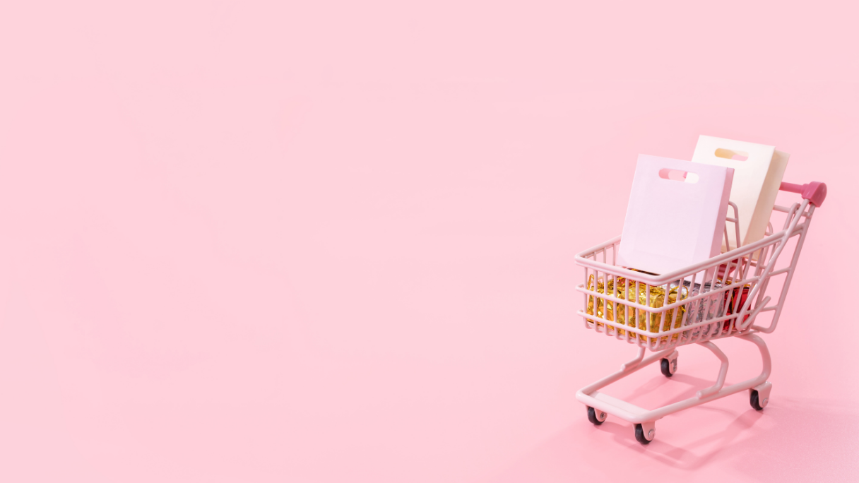 Decorative image of a shopping cart